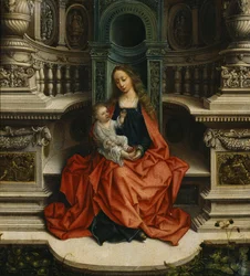 La Madonna col Bambino in trono