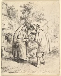 Uomo che parla con una donna, 1610-85