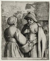 Uomo e donna che conversano