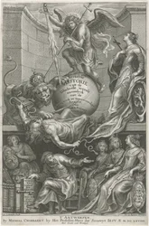 Pagina del titolo allegorica con l