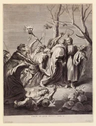 Immagine dalla vita di Gesù. Amice, as quid venisti