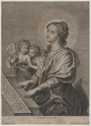 Santa Cecilia che suona l