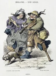Gueux che suonano musica di strada, Olanda, XVII secolo