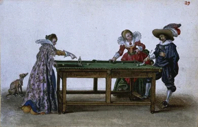 Partita a biliardo, ca 1620-1625