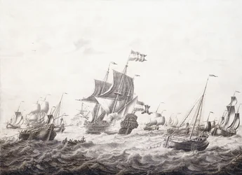 Navi da Guerra che Rompono le Reti dei Pescatori