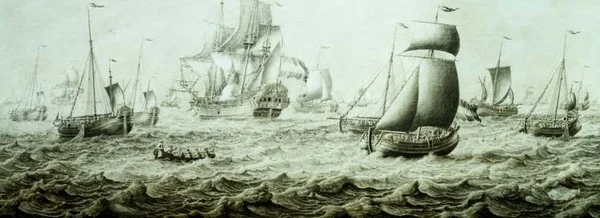 Navi in acque agitate