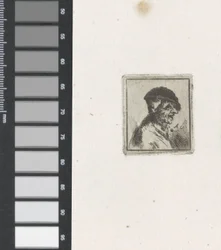 Busto di un contadino sorridente