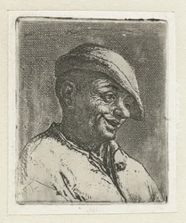 Busto di un contadino che ride