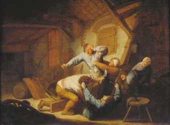 Olandese: Contadini in lotta in una locanda
