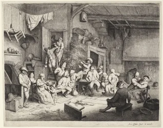 Interno di una taverna olandese