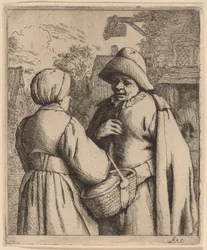 Uomo e donna che conversano