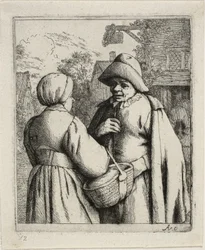 Uomo e donna che conversano