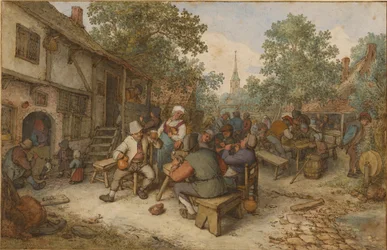 Festa contadina in una strada cittadina