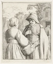 Donna e uomo in conversazione