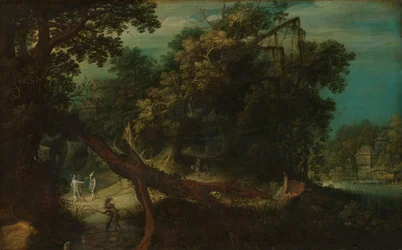 Cacciatori in una radura della foresta