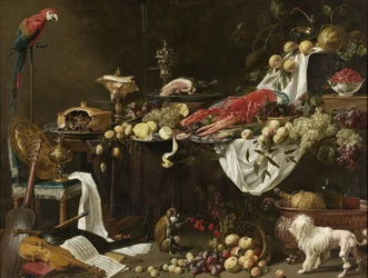 Natura morta con banchetto