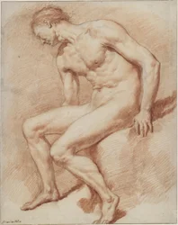 Nudo maschile seduto