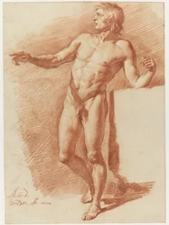 Nudo maschile in piedi