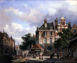 Scena di strada olandese