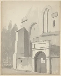 Veduta di un portale di una chiesa