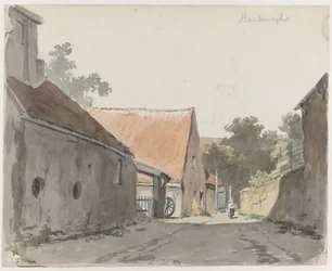 Vista di una stradina a Harderwijk