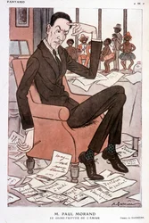 Ritratto umoristico di Paul Morand - di Barrère in "Fantasio" del 15/09/1928