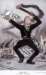 Lev Trotsky (Trotsky) (1879-1940), il giocatore di illusioni - caricatura di Barrère, in 