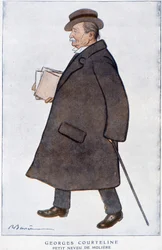 Ritratto di Georges Courteline. Disegno di Barrère - in Fantasio, febbraio 1922.