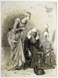 La Bella Addormentata - in "Le fiabe" di Charles Perrault, illustrazioni di Adrien Marie