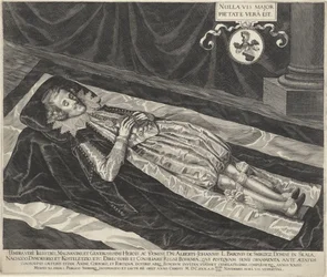 Ritratto di Albert-Johannes, barone di Smirzicz sul suo letto di morte