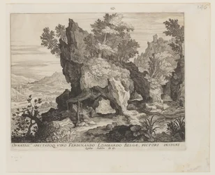 Paesaggio roccioso con San Girolamo