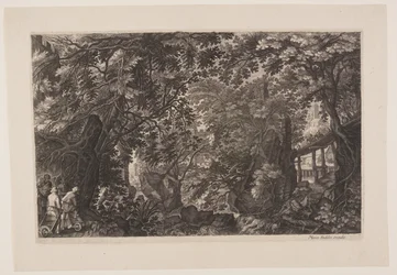 Scena 8: Una foresta con un ponte di legno, da Otto scene di Boemia