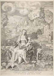 Vergine e Bambino in un paesaggio, ca. 1597