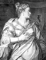 Petronia prima moglie di Vitellio (incisione)