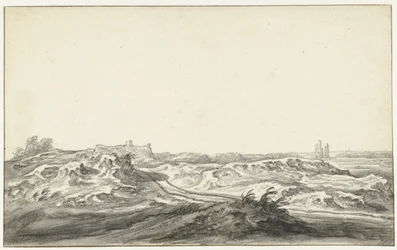 Vista dalle dune sulla Casa di Kleef vicino a Haarlem