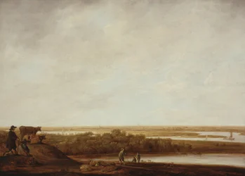 Paesaggio panoramico con pastori
