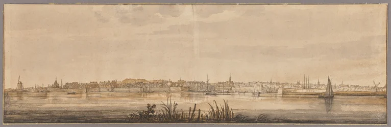 Veduta panoramica di Dordrecht e del fiume Maas