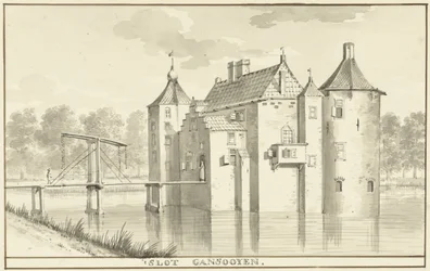 Il castello Gansoijen vicino a Drongelen