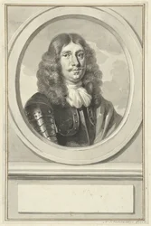Ritratto di Cornelis Evertsen in armatura, in ovale, verso destra
