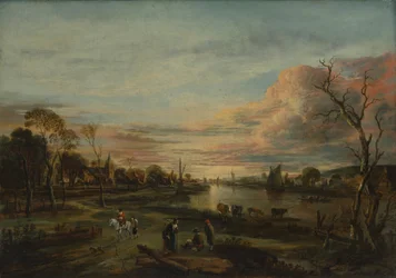 Paesaggio al tramonto