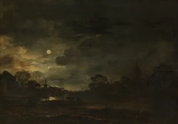 Paesaggio al chiaro di luna