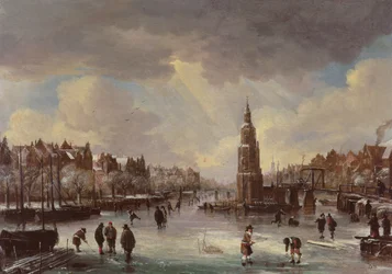 Città su un Fiume Ghiacciato