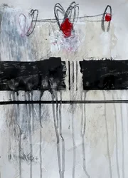 Forme astratte in rosso intenso