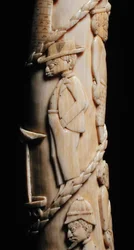 Zanna intagliata, Congo (dettaglio)