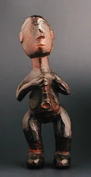 Figura in piedi di un uomo europeo con una pipa, Sud-Est Africa, fine XIX secolo