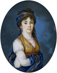 Polacco: Miniatura della principessa Anna Grigorievna Belosselsky-Belozersky (1773-1846).