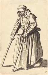 Mendicante con Stampelle