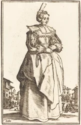 Nobile Donna con un Piccolo Cappello