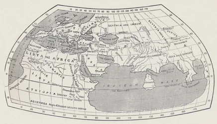 Mappa del mondo, secondo Tolomeo