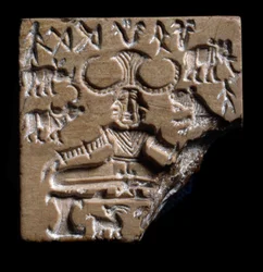 Sigillo di Shiva Pashupati, Mohenjo-Daro, 2350-2000 a.C. (steatite)
